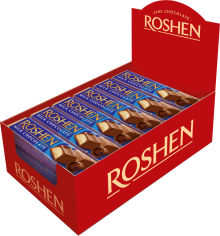 Акция на Упаковка шоколадных батончиков Roshen Батон молочно-шоколадный с начинкой крем-брюле 43 г х 30 шт (4823077613647_4823077613630) от Rozetka