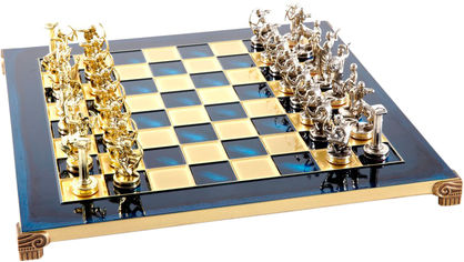 Акция на Шахматы Manopoulos Геркулес в деревянном футляре 36х36 см Синие (S5BLU) от Rozetka UA