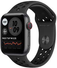 Акция на Apple Watch Series 6 Nike 44mm GPS+LTE Space Gray Aluminum Case with Anthracite/Black Nike Sport Band (MG2J3) от Stylus