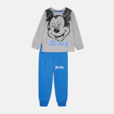 Акція на Спортивный костюм Disney Mickey Mouse MC17144 98 см Серо-синий (8691109848574) від Rozetka UA