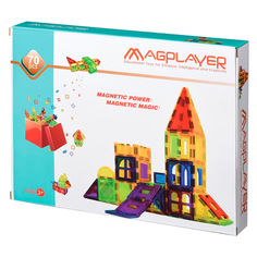 Акція на Конструктор Magplayer Магнітні плитки 70 елементів (MPL-70) від Будинок іграшок