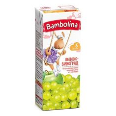 Акція на Сок Bambolina Яблоко-виноград, 200 мл 481 ТМ: Bambolina від Antoshka
