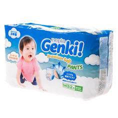 Акція на Подгузники-трусики Genki Premi Soft М 7-10 кг 32 шт  ТМ: Genki від Antoshka