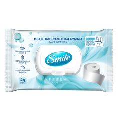 Акция на Влажная туалетная бумага Smile Sensitive для взрослых 44 шт (в ассорт) 42100300 ТМ: Smile от Antoshka