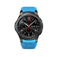 Акция на Ремешок для смарт-часов Samsung Galaxy Watch 46mm | Samsung Gear S3 из плотного силикона 22мм ECO Голубой BeWatch (1021110) от Allo UA
