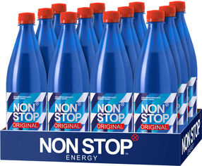 Акція на Упаковка безалкогольного энергетического сильногазированного напитка Non Stop Energy Original 0.75 л х 12 бутылок (4820097891987) від Rozetka UA