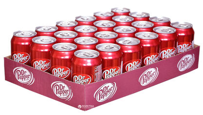 Акция на Упаковка безалкогольного напитка Dr Pepper 0.33 л х 24 банки (8435185944245) от Rozetka