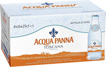 Акция на Упаковка минеральной негазированной воды Acqua Panna 0.25 л х 6 бутылок (8002270028281_8000815004592) от Rozetka UA