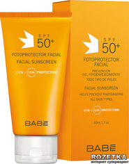 Акція на Солнцезащитный крем BABE Laboratorios с SPF 50+ для ежедневного ухода за нормальной и сухой кожей лица 50 мл (8437014389050) від Rozetka UA