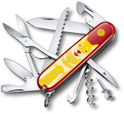 Акция на Швейцарский нож Victorinox Huntsman Year of the Dog (1.3714.E7) от Rozetka UA