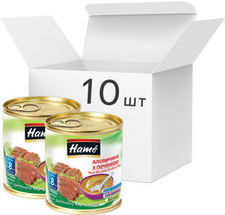 Акция на Упаковка мясного пюре Hame Говядина с печенью с 8 месяцев 100 г х 10 шт (8595139726164) от Rozetka