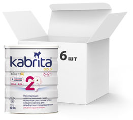 Акція на Упаковка дальнейшей адаптированной сухой молочной смеси Kabrita 2 Gold для комфортного пищеварения на основе козьего молока (для детей старше 6 месяцев) 6 х 800 г (8716677007359) від Rozetka UA