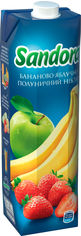 Акція на Упаковка нектара Sandora Бананово-яблочно-клубничный 0.95 л х 10 шт (4823063112925) від Rozetka UA