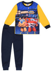 Акция на Пижама флисовая (футболка с длинными рукавами + штаны) Disney Super Wing DHQ2181 98 см Yellow (3609081433720) от Rozetka UA