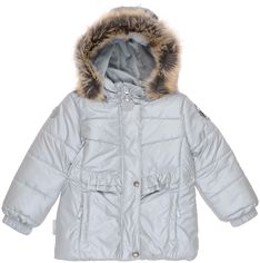 Акция на Зимняя куртка Lenne Perle 19332/254 92 см Серебристая (4741578401955) от Rozetka UA