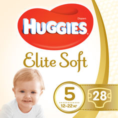 Акция на Подгузники Huggies Elite Soft Jumbo 5 12-22 кг 28 шт (5029053547794_5029053572611) от Rozetka UA