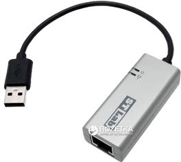 Акція на Адаптер STLab USB 3.0 to Gigabit Ethernet 0.18 м Black/Grey (U-980) від Rozetka UA