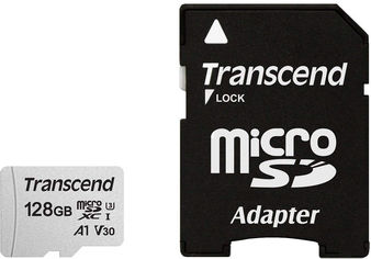 Акція на Transcend 300S microSDXC 128GB UHS-I U3 + SD-Adapter (TS128GUSD300S-A) від Rozetka UA