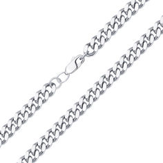 Акция на Серебряная цепь в панцирном плетении, 4,5 мм 000118271 55 размера от Zlato