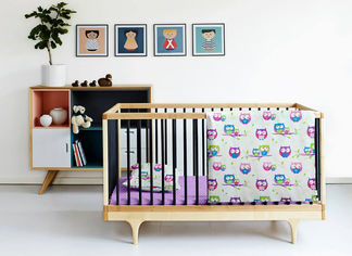 Акция на Комплект детского постельного белья Cosas Совы фиолет 11 Детский комплект от Podushka