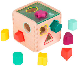 Акция на Развивающая деревянная игрушка-сортер Battat Волшебный куб (BX1763Z) от Rozetka