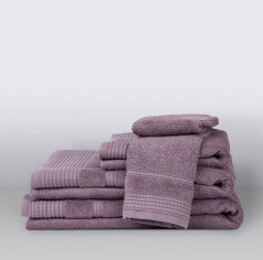 Акція на Махровое полотенце Toya coresoft Irya murdum фиолетовое 50х90 см від Podushka
