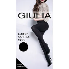 Акция на Колготки женские 200 Den Lucky Cotton Giulia nero 2 от Podushka