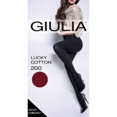 Акція на Колготки женские 200 Den Lucky Cotton Giulia marsala 3 від Podushka