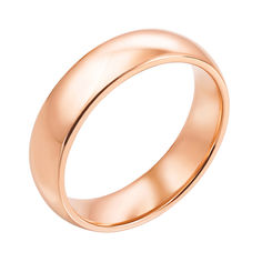Акція на Обручальное кольцо из красного золота 000119378 15.5 размера від Zlato