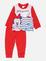Акція на Пижама (футболка с длинными рукавами + штаны) Disney Minnie ET0309 86 см Красная (3609084227647) від Rozetka UA