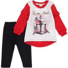 Акция на Костюм (футболка с длинным рукавом + лосины) Baby Control CONT-18036 74 см Белый с красным и черным от Rozetka UA