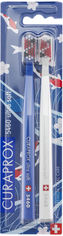 Акция на Набор зубных ультрамягких щеток Curaprox UltraSoft Japan Edition (blue, white) d 0.1 mm 2 шт (CS 5460/2 Japan-bw) от Rozetka
