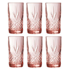 Акция на Набор стаканов Luminarc Зальцбург Рожевий 380 мл 6 шт (6548341) от Allo UA