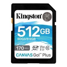 Акція на Карта памяти KINGSTON 512GB SDXC Canvas Go Plus 170R Class 10 UHS-I U3 V30(SDG3/512GB) від MOYO