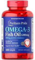 Акция на Puritan's Pride Omega-3 Fish Oil 1200 mg 100 caps от Stylus