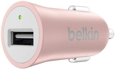 Акция на Автомобильное зарядное устройство Belkin Mixit Premium 2.4A Rose Gold (F8M730BTC00) от MOYO