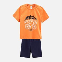 Акція на Пижама (футболка + шорты) ROZA 200209 140 см Оранжевая (4824005565861) від Rozetka UA