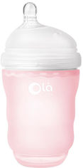 Акція на Детская силиконовая антиколиковая бутылочка Olababy GentleBottle Rose Розовый 240 мл (80850) від Rozetka UA