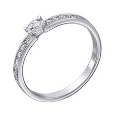 Акция на Серебряное кольцо с кристаллами циркония 000118367 18.5 размера от Zlato