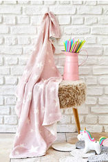 Акція на Детское покрывало пике Baby star Karaca Home pembe розовое від Podushka