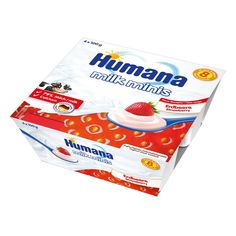 Акція на Продукт кисломолочный Humana с клубникой и пребиотиками, 400 г. 701152 ТМ: Humana від Antoshka