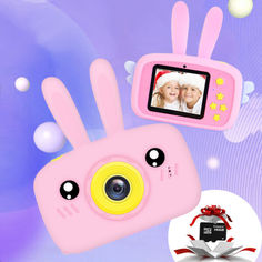 Акция на Детская Фотокамера Kids Funny Camera 3.0 Pro Противоударный Фотоаппарат 12 Mpx Full HD 1920x1080P фото и видео съемка Розовый + Карта 16Гб от Allo UA