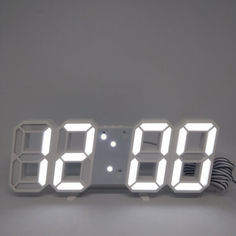 Акция на Электронные настольные LED часы с будильником и термометром VST LY 1089 Белый от Allo UA