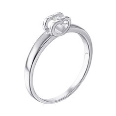 Акція на Серебряное кольцо с цирконием Swarovski 000119308 15.5 размера від Zlato