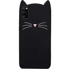 Акція на Силиконовая накладка 3D Cat для Samsung Galaxy A41 Черный від Allo UA