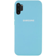Акция на Чехол Silicone Cover Full Protective (AA) для Samsung Galaxy Note 10 Plus Голубой / Light Blue от Allo UA