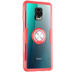 Акция на TPU+PC чехол Deen CrystalRing for Magnet (opp) для Samsung Galaxy Note 20 Ultra Бесцветный / Красный от Allo UA