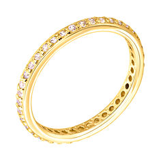 Акция на Кольцо из желтого золота с фианитами 000135519 15 размера от Zlato