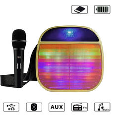 Акція на Набор Bluetooth портативная колонка с микрофоном YS-A25 Золотой від Allo UA