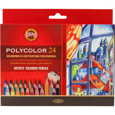 Акція на Карандаши цветные художественные Koh-i-noor Polycolor 24 цвета 3834 від Podushka